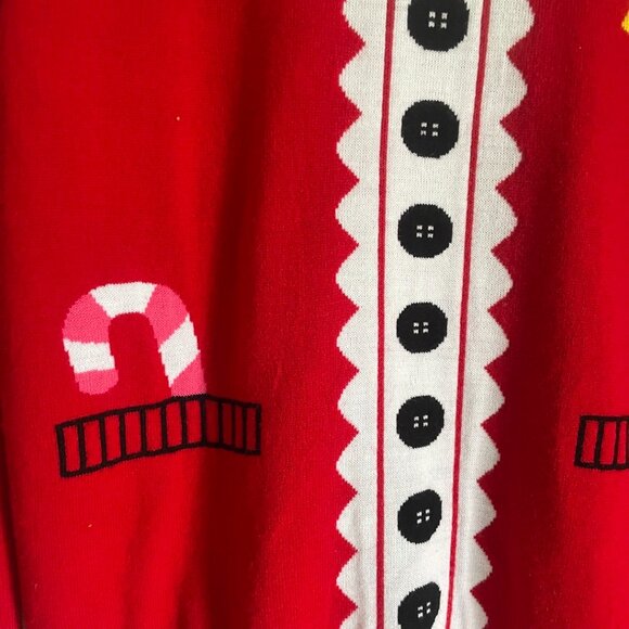 Candy Cane & Jingle Bell Print Sweater - Picture 2 of 7